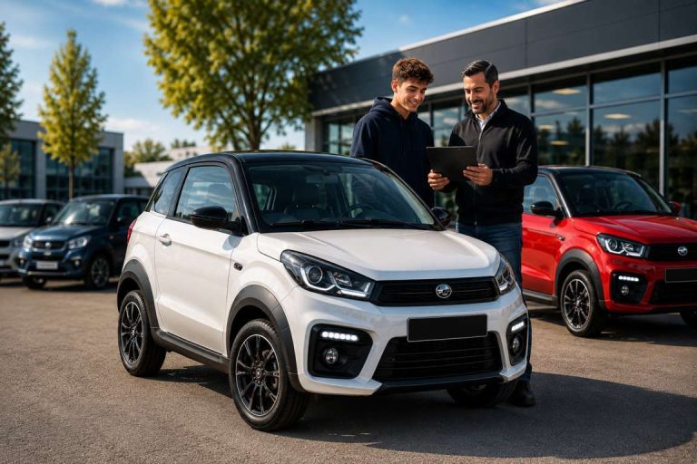 Confronto tra microcar nuove e usate con focus su prezzi, costi di gestione e consulenza all'acquisto presso Tramp Microcar.